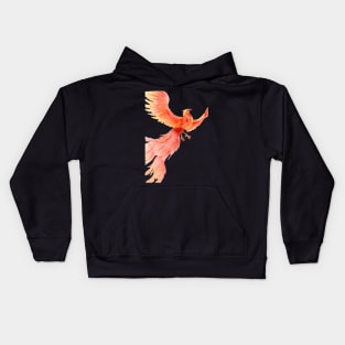 Rising from the Ashes- Phoenix Pink Kids Hoodie